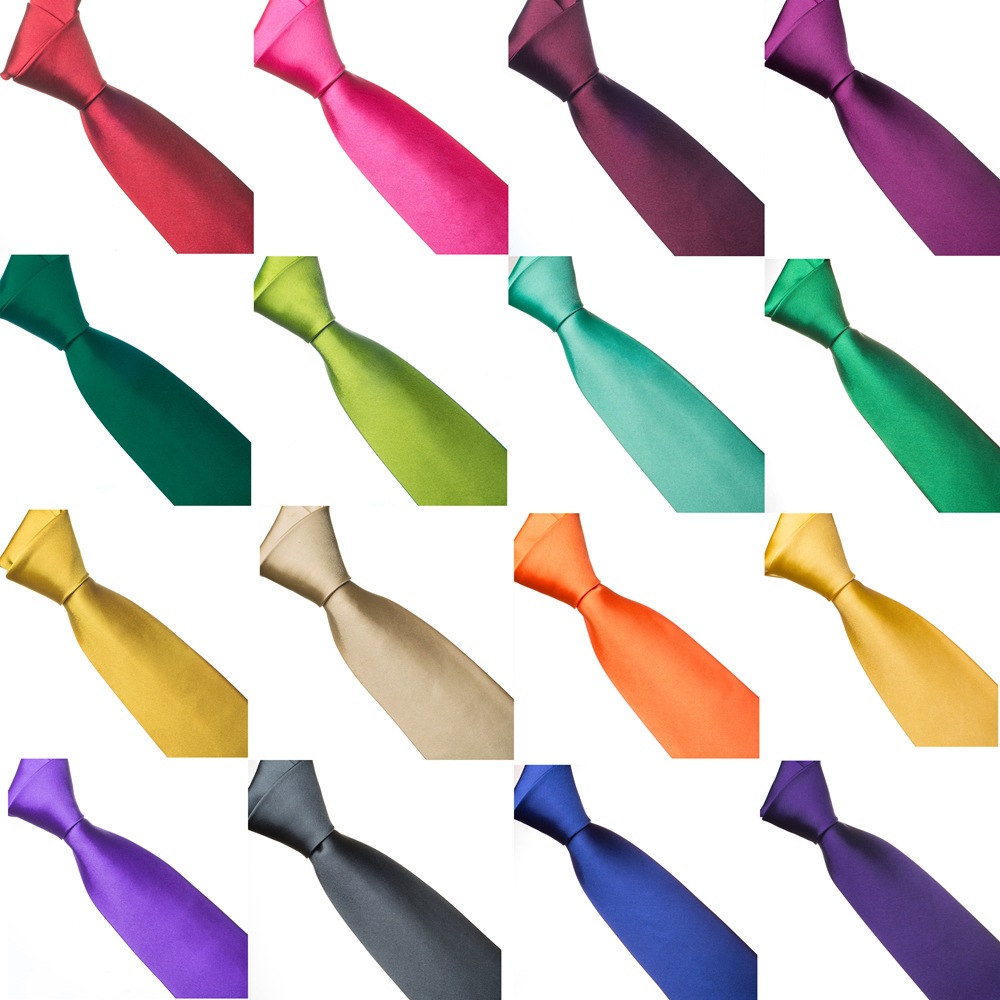 Business solid color tie 8CM candy color solid color men's tie fashion tie men's factory