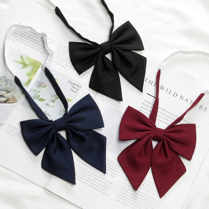 Yugen Bow Tie JK Uniform Solid Color Academic Clothing Bow Tie Female College Style Shirt School Uniform Accessories Sailor Clothes Bow