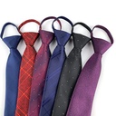 Spot 7cm Men's Business Wedding Tie Knot Free Lazy Zipper Tie Suit Accessories