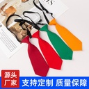 JK solid color rubber band matte children's tie-free manufacturer in stock 7cm zip-free lazy collar
