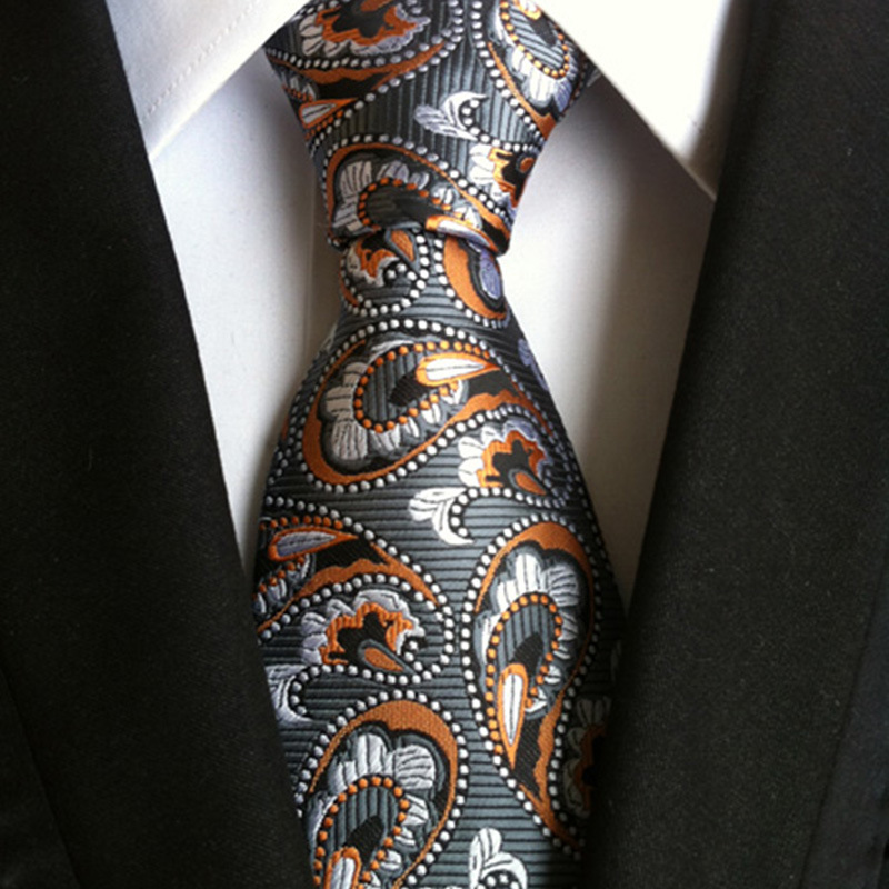 High Density Paisley Tie Cashew Flower Polyester Men's Suit Tie