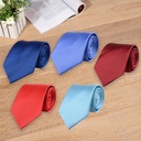 Plain thread business casual tie spot factory Korean plain dark 8cm tie men's tie
