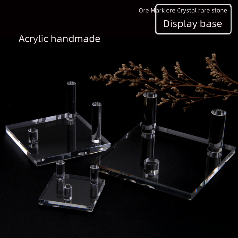 Manufacturer acrylic display stand crystal mineral label display stand jewelry display stand jewelry base