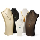 Portrait neck model jewelry display props brushed leather necklace shelf jewelry display stand in stock