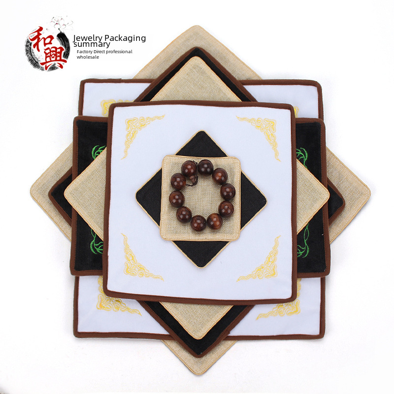 Counter jewelry display cloth black and white double-sided velvet props jewelry Jade Jade look goods cloth display pad cloth