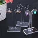 Acrylic Bean Sprout-Shaped Earrings Ear Studs Display Stand Jewelry Display Props Earrings Jewelry Shelf Display Rack