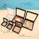 Kenjie PE film storage box jewelry box small earrings storage rack portable display stand anti-oxidation explosion type suspension box