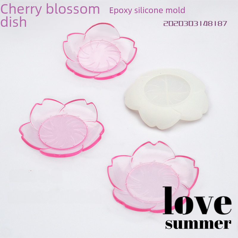diy Crystal Glue Dropping Resin Mirror Stereo Petal Flower Plate Plate Silicone Mold Storage Box Silicone Mold