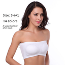 Anti-running Lengthened Large Size Tube-top Inner Seamless Underwear Beautiful Back One-word Bra Chest Pad Shoulder Wrap Chest