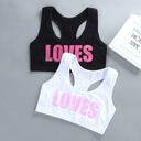 Girl's bra tube top girl's vest underwear development period outer wear black and white middle and big children junior 14 high school students 16 years old