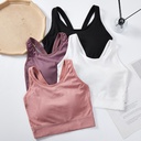 Sports Vest Underwear Women's Anti-slip Sling Wrapping Chest without Steel Ring Gathering All-match Comfortable Bra with Chest Pad Tube Top Bra