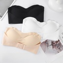 Strapless Underwear Women's Gathered Small Chest Non-slip Wrapping Chest Anti-slip Traceless Strapless Strapless Strapless Inner Coated Invisible Beautiful Back Bra