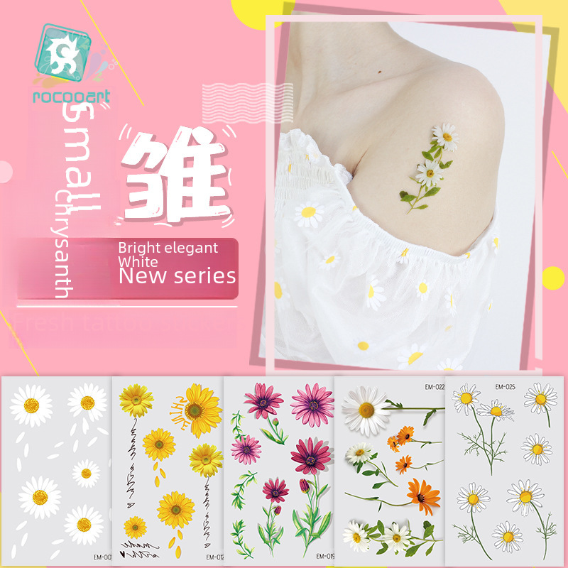 waterproof tattoo stickers ins style fresh clavicle facial tattoo stickers factory direct tattoo