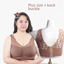 Buckle Version Extra Large Size Underwear Mother Bra No Steel Ring Wrap Chest Beauty Back Sling Lace Fat People Underwear