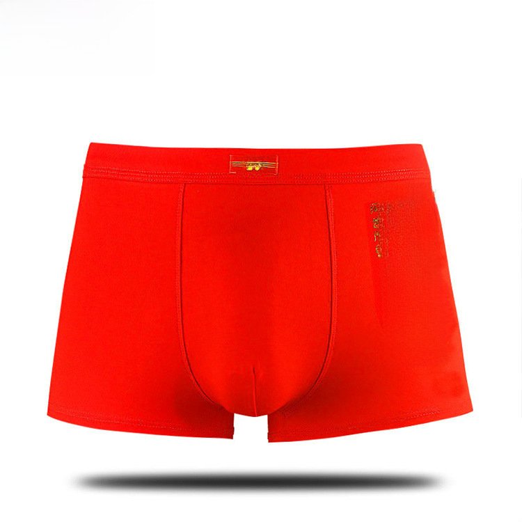 Source factory modal big red this year mid-waist men's underwear boxer pants pants head single outfit