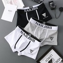 Men's underwear popular pure cotton breathable youth boxer shorts letters trendy mid-waist boxer shorts boxer personality