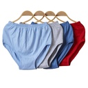 Men's Cotton High Waist Briefs Middle-aged and Elderly Plus Size Short Briefs Dad Grandpa Loose Underwear