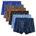 Source men's underwear boxer cotton mid-waist printed multicolor cotton breathable loose large size boxer pants