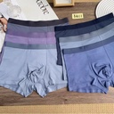 3411# postage comfortable breathable 60 modal men's boxer underwear solid color brand tail