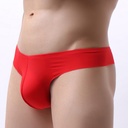 Thong men's seamless Ice Silk translucent breathable ultra-thin one-piece soft U convex sexy shorts T pants trendy C06