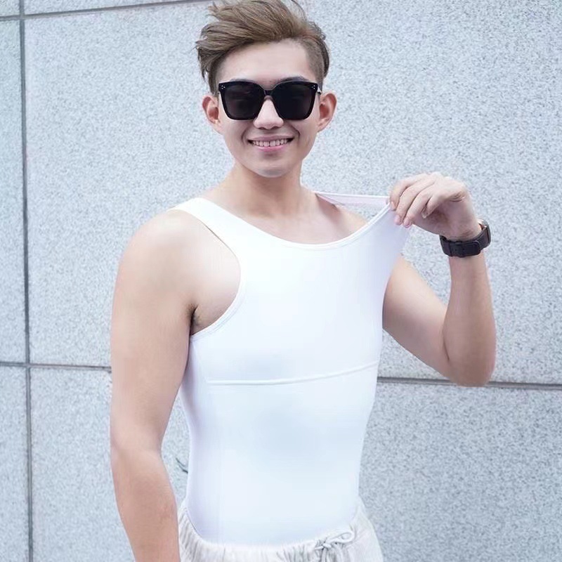 Tiktok same style meat hiding artifact brand 3 generation slimming belly contracting chest tight men's vest