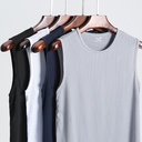 Ice Silk Mesh Vest Men's Outer Wear Fitness Hurdle Sports Thin Quick-drying Sleeveless T-shirt Summer Waistcoat