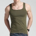 Men's square collar vest men's Korean-style slim vest factory direct supply cotton vest summer