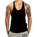 Men's sports fitness vest muscle training trend sleeveless T-shirt cotton I-shaped vest custom logo