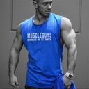 popular muscle fitness sports sleeveless vest men's waistcoat stretch training bottoming top