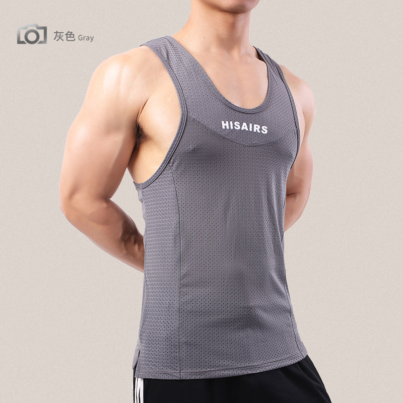 Factory Direct men's vest honeycomb mesh I-shaped back breathable nylon fashion youth comfortable top