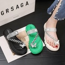 Summer Arrival Butterfly Shining Diamond Sandals Women's Outer Wear Thick-soled Thong Sandals Fairy Style Sandals