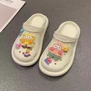 Internet Celebrous Shoes with Shoes and Shoes for Girls Summer Casual Cartoon Slippers Soft-soled Thick-soled Toe-covered Sandals