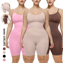 Plus Size Postpartum Hip Lifting Seamless Body Shaping Clothes Women's Full Body Sling Abdomen Tinker Body Shining Underwear