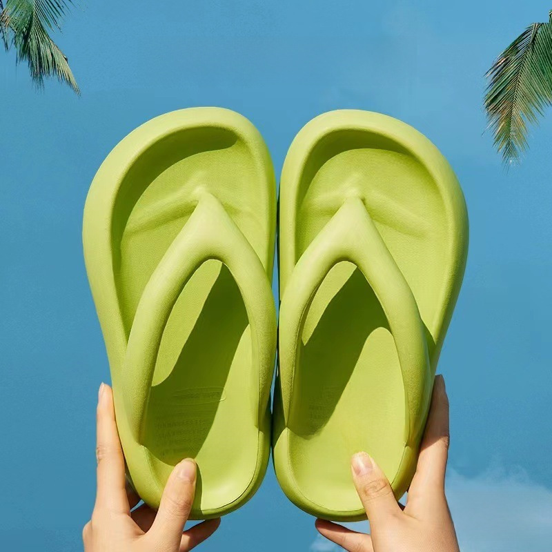 Beach Seaside Slippers Women's Summer Outer Wear High-end Thick Bottom Flip Flops Women's Summer Out