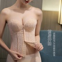 Invisible Shoulder Strap Wedding Dress Correctional Bra Small Chest Seamless Palmrest Push-up Waist Tight Abdominal Body Shaping Underwear