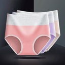 Explosive large size women's 95% cotton underwear women's solid color high waist ladies underwear student briefs