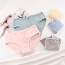 M-XL Simple Solid Color Middle Waist Hip Plus Fat Underwear Hip Cotton Women's Underwear Simple 978