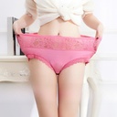 Add fertilizer to increase Mummy pants high waist Ice Silk ladies underwear briefs lace size underwear women 200kg
