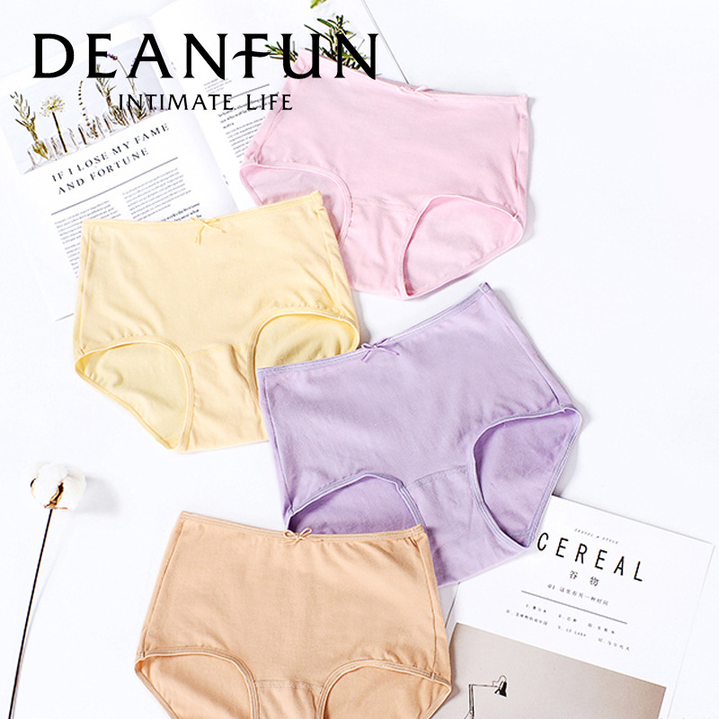 Dieanfen 2 Boxed Stretch Cotton Solid Color Breathable Taobao Micro-business High Waist Boxers Panties Female 975