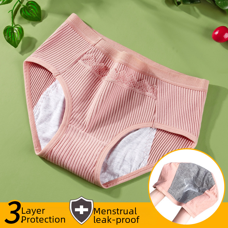 Physiology period underwear female pocket menstrual leak prevention aunt Pants hygiene pure cotton antibacterial Breathable High waist briefs