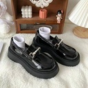 Vintage Thick-soled British-style Loafers Women's Korean-style Casual Fashion All-match Slip-on Niche Women's Shoes