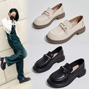 Genuine Leather Loafers Women's Spring Women's British-style Small Leather Shoes Slip-on Women's Shoes Chanel-style Single-layer Shoes