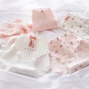 Sweet Bow Lace Small Floral Thread Underwear Women's Cotton Crotch Mid-Waist Hip Girls' Briefs