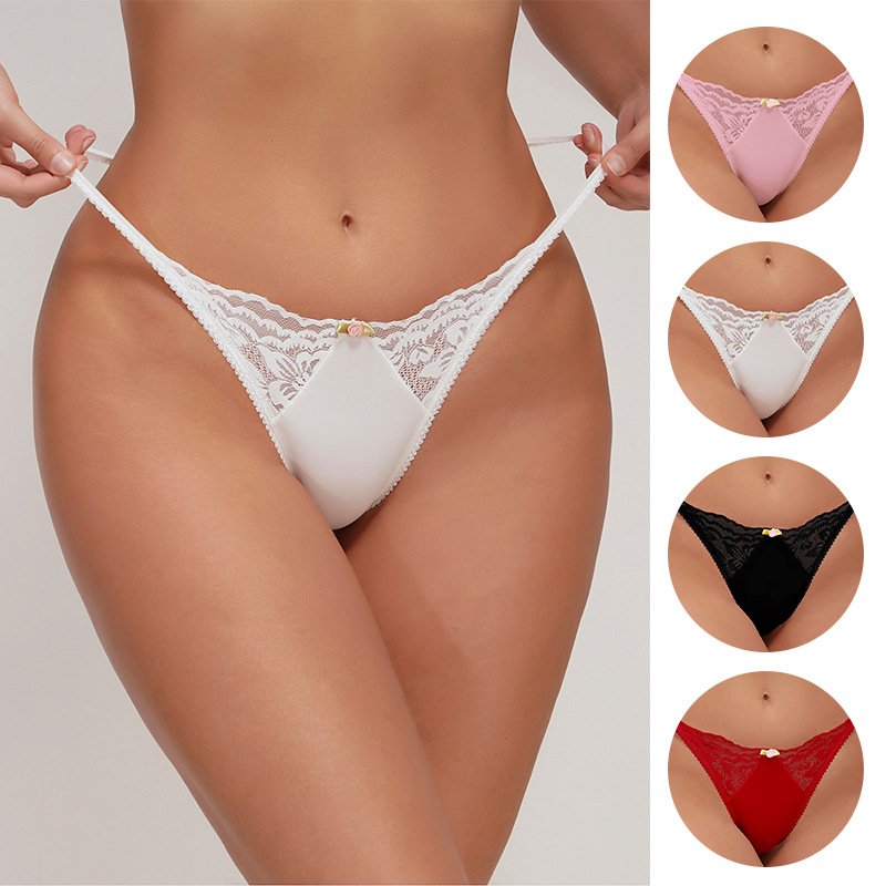 women's comfortable simple sexy seamless ladies underwear lace thong women's underwear