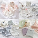 Korean-style thread underwear sweet bow lace edge underwear women's cotton crotch mid-waist hip-wrapped girl briefs