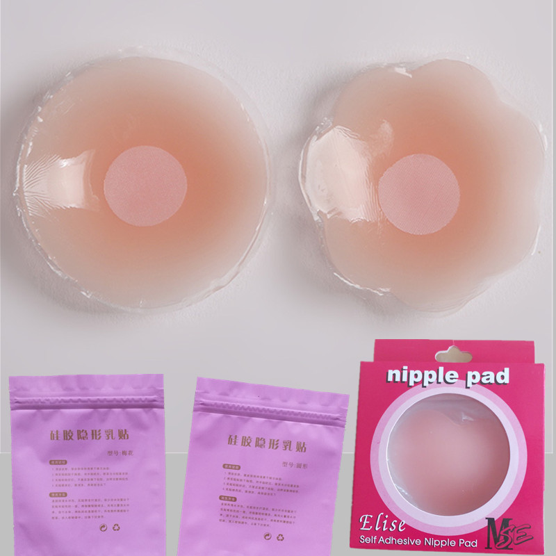 Breast patch chest patch silicone invisible bra round, plum blossom non-woven breast patch source factory direct supply