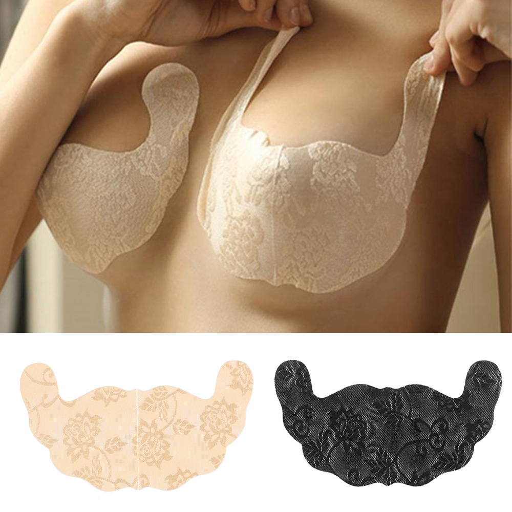 Disposable Lace Chest Sticker Women's Invisible Bra U-shaped Chest Sticker Lace Chest Sticker Lace Underwear Invisible Chest Pad