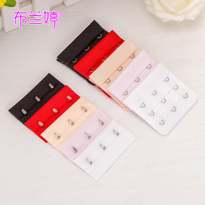 Three-row three-button matching bra back buckle stainless steel child and mother breasted bra hook underwear back buckle pair cloth hook