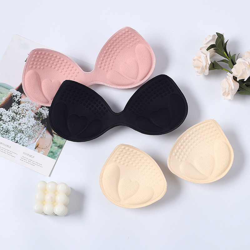 4cm Latex Thickened Chest Pad One-piece Beautiful Vest Wrapped Chest Pad U-shaped Underwear Women's Bra Sponge Insert