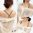 Thin Strap Cross Shoulder Strap Hanging Neck Beauty Back Underwear Invisible Bra Sexy Shoulder Strap Accessories Women's Bra Strap Anti-slip Summer